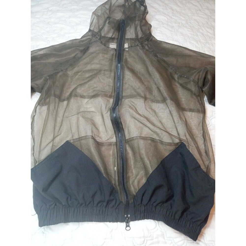 BUZZ MOSQUITO INSECT JACKET Hunting MESH NETTING HODDIE Full Zip VTG USA